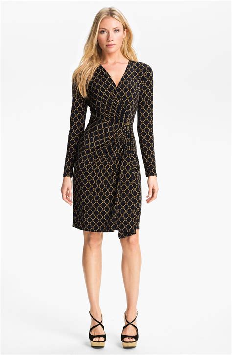 michael kors faux cuir dress navy|macy's Michael Kors dress.